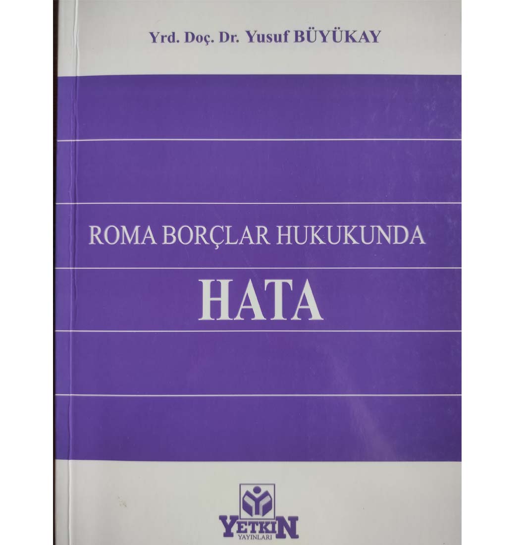 Roma Borçlar Hukukunda HATA
